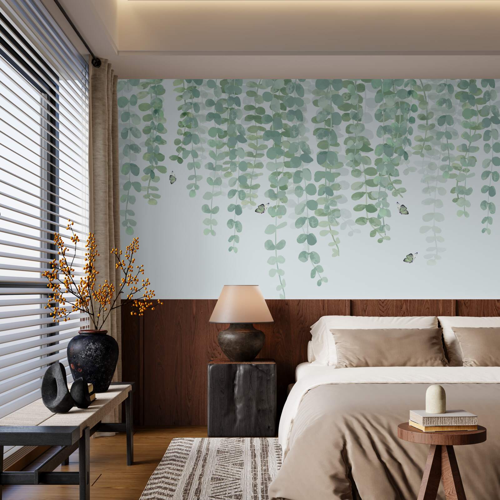 Фотошпалери листя евкаліпта зелене