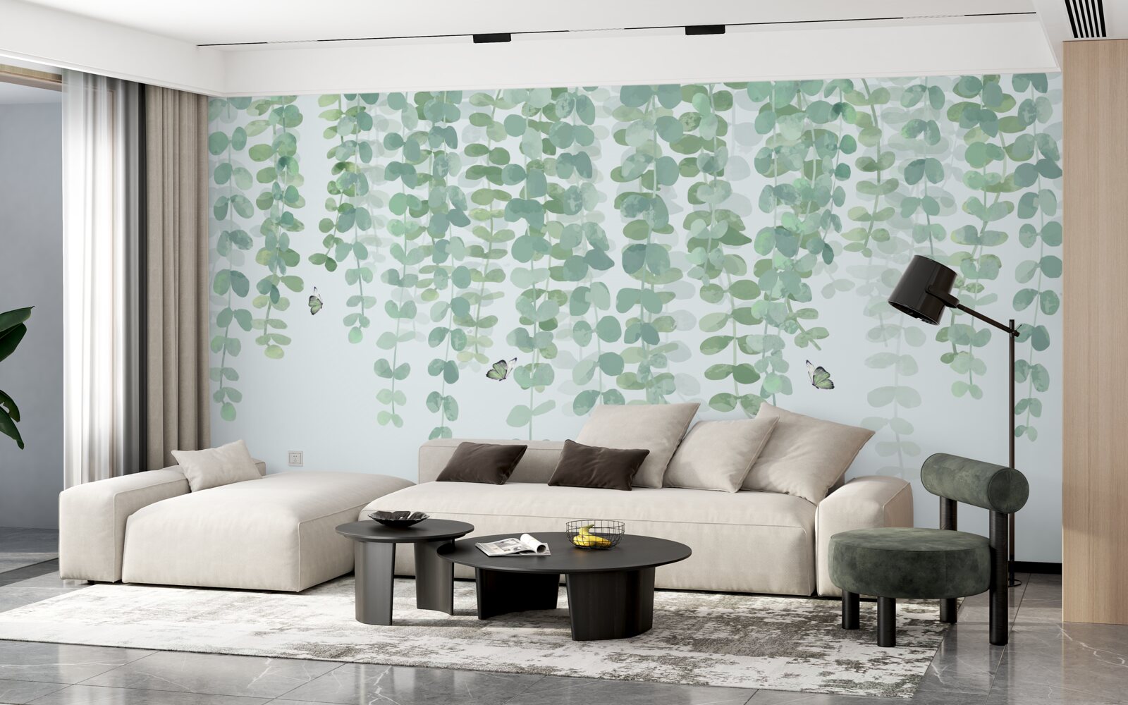 Фотошпалери листя евкаліпта зелене