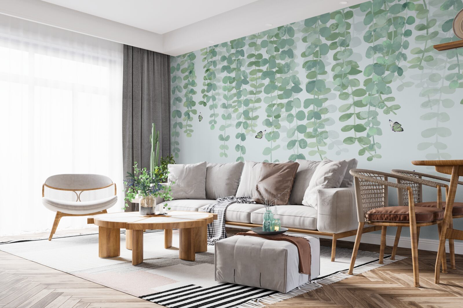 Фотошпалери листя евкаліпта зелене