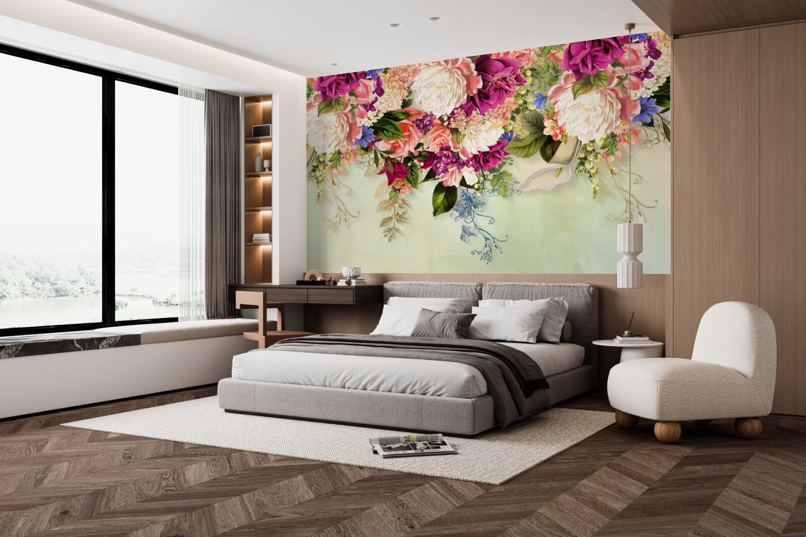 Фотошпалери елегантні квіткові композиції