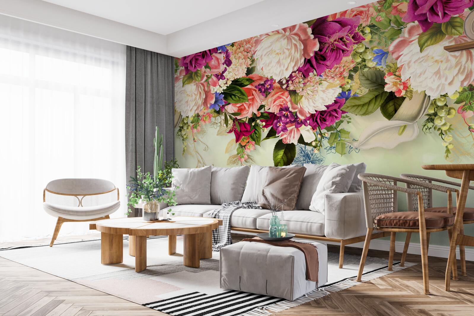 Фотошпалери елегантні квіткові композиції