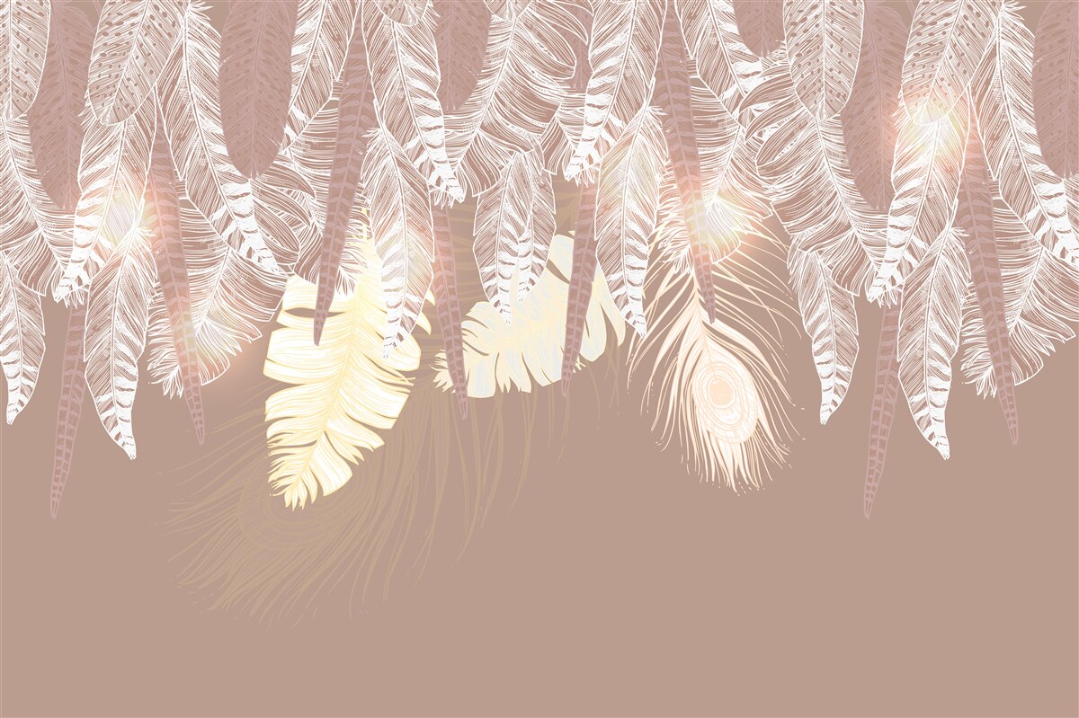 Фотошпалери листя папороті біле