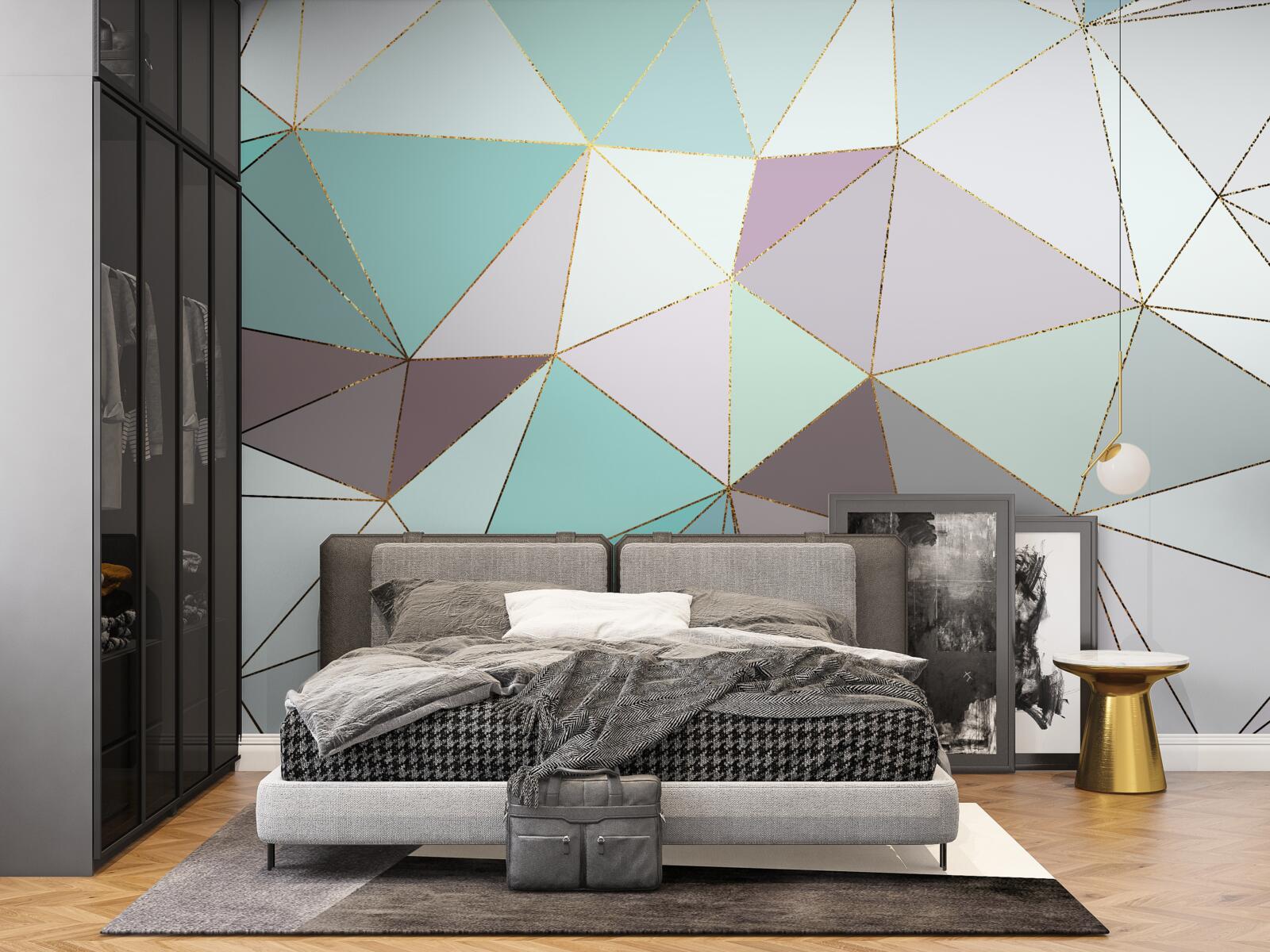 Фотошпалери геометричні фігури на мармуровій поверхні