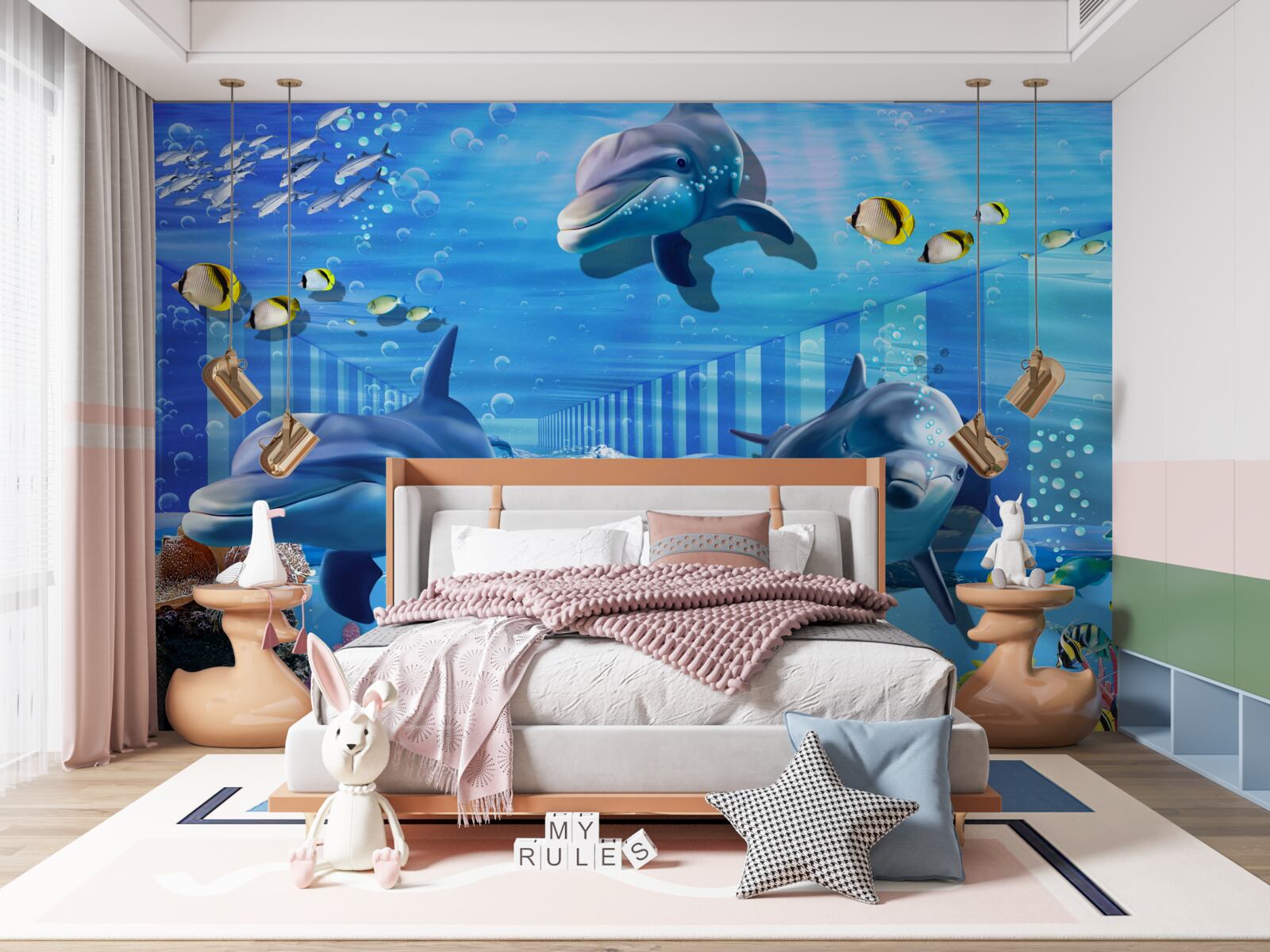 Фотошпалери глибоководні мешканці в тунелі