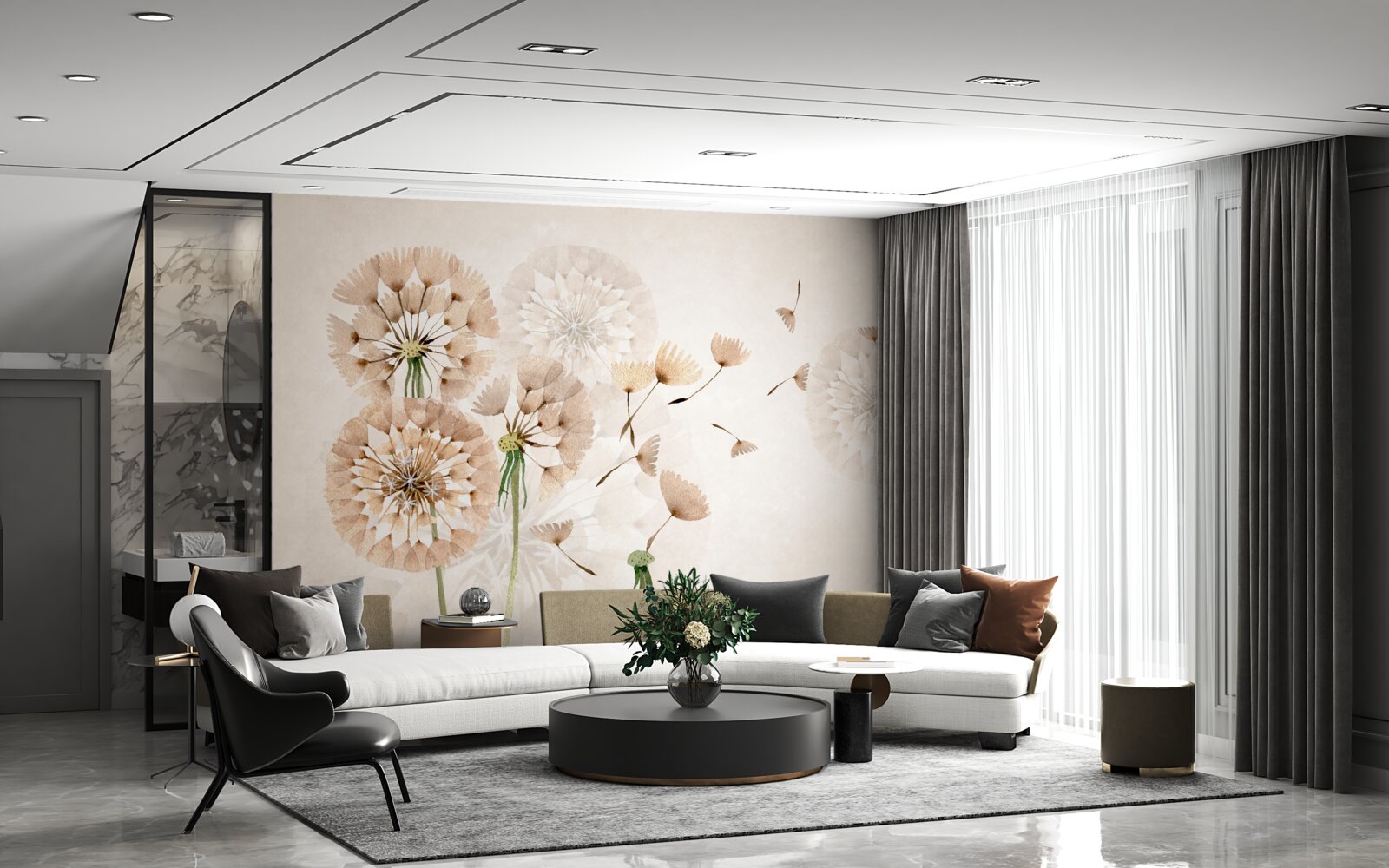 Фотошпалери випаровування кульбабового пуху