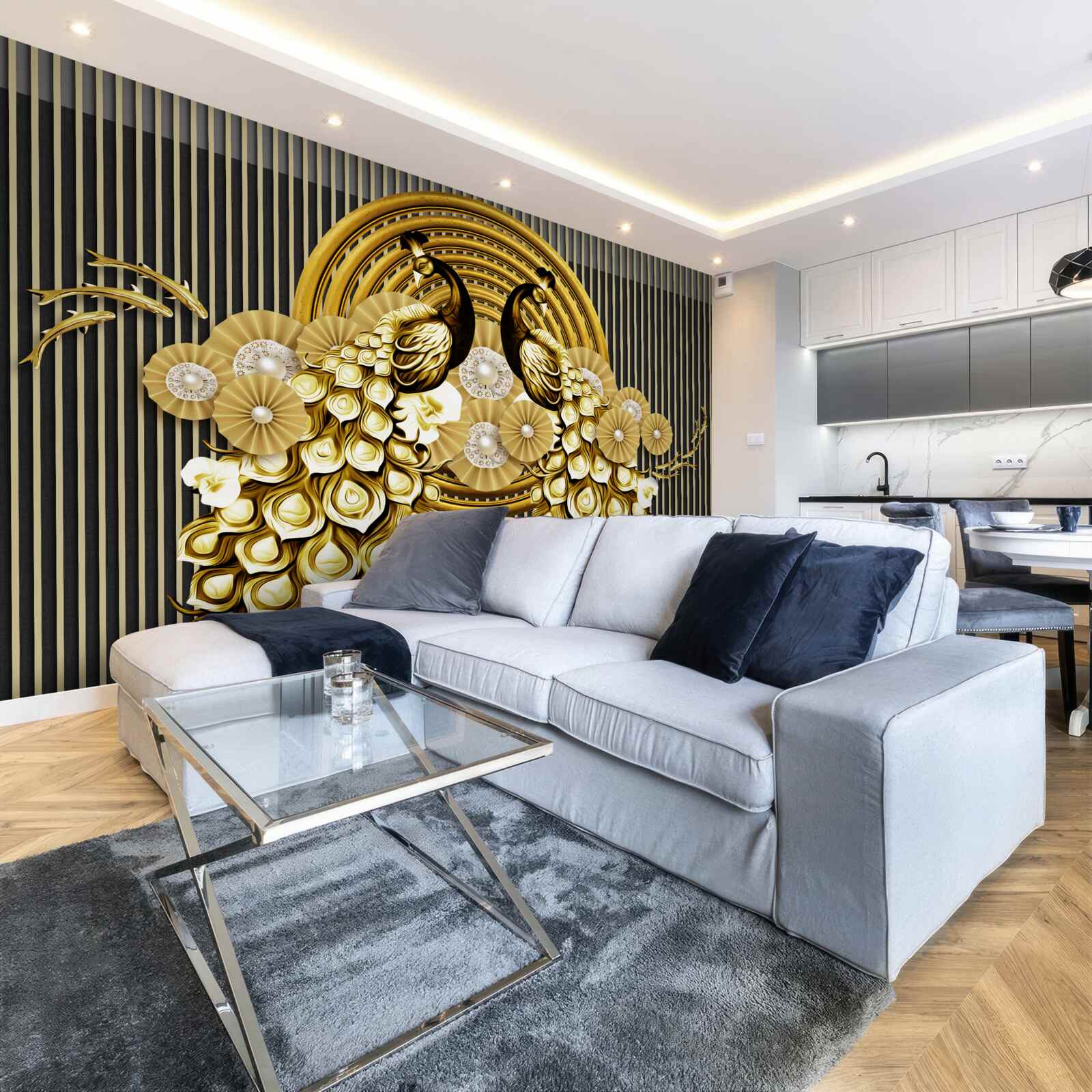 Фотошпалери вироби із зображенням павичів