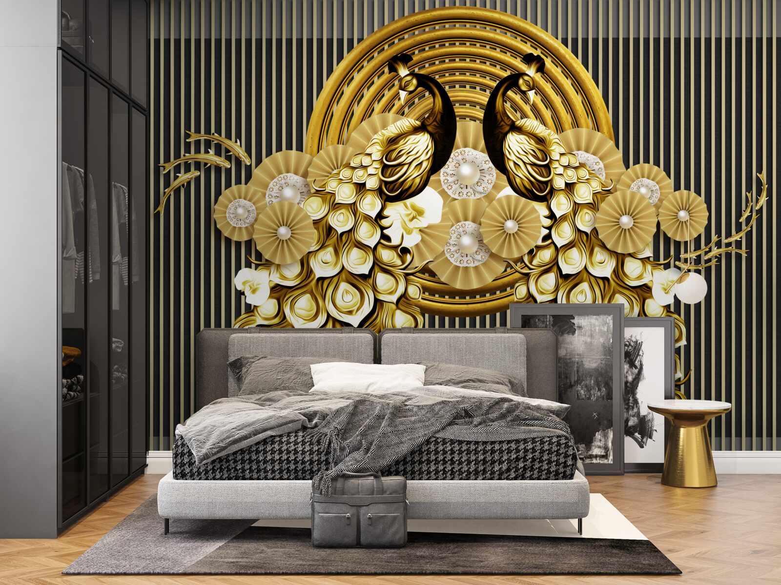 Фотошпалери вироби із зображенням павичів