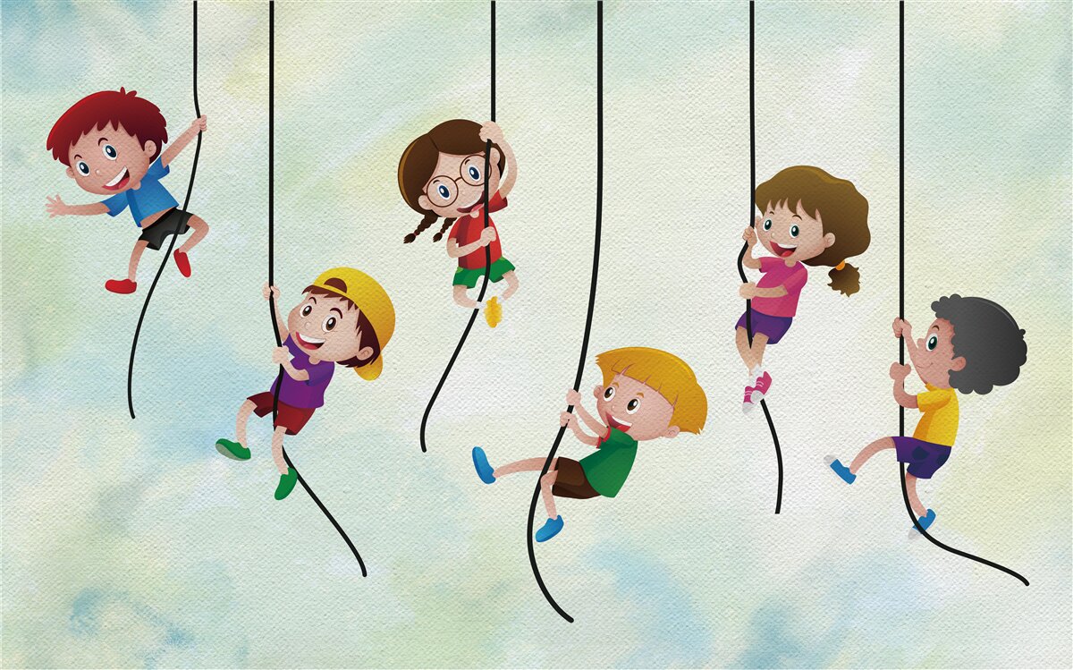 Фотошпалери хлопці на мотузках