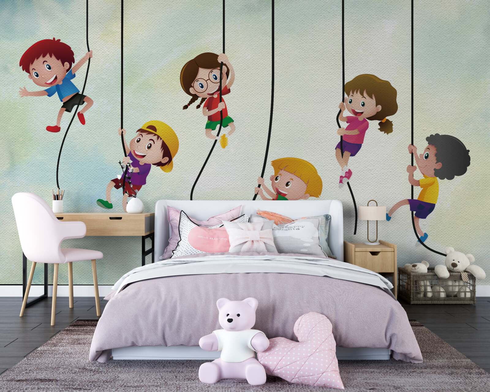 Фотошпалери хлопці на мотузках