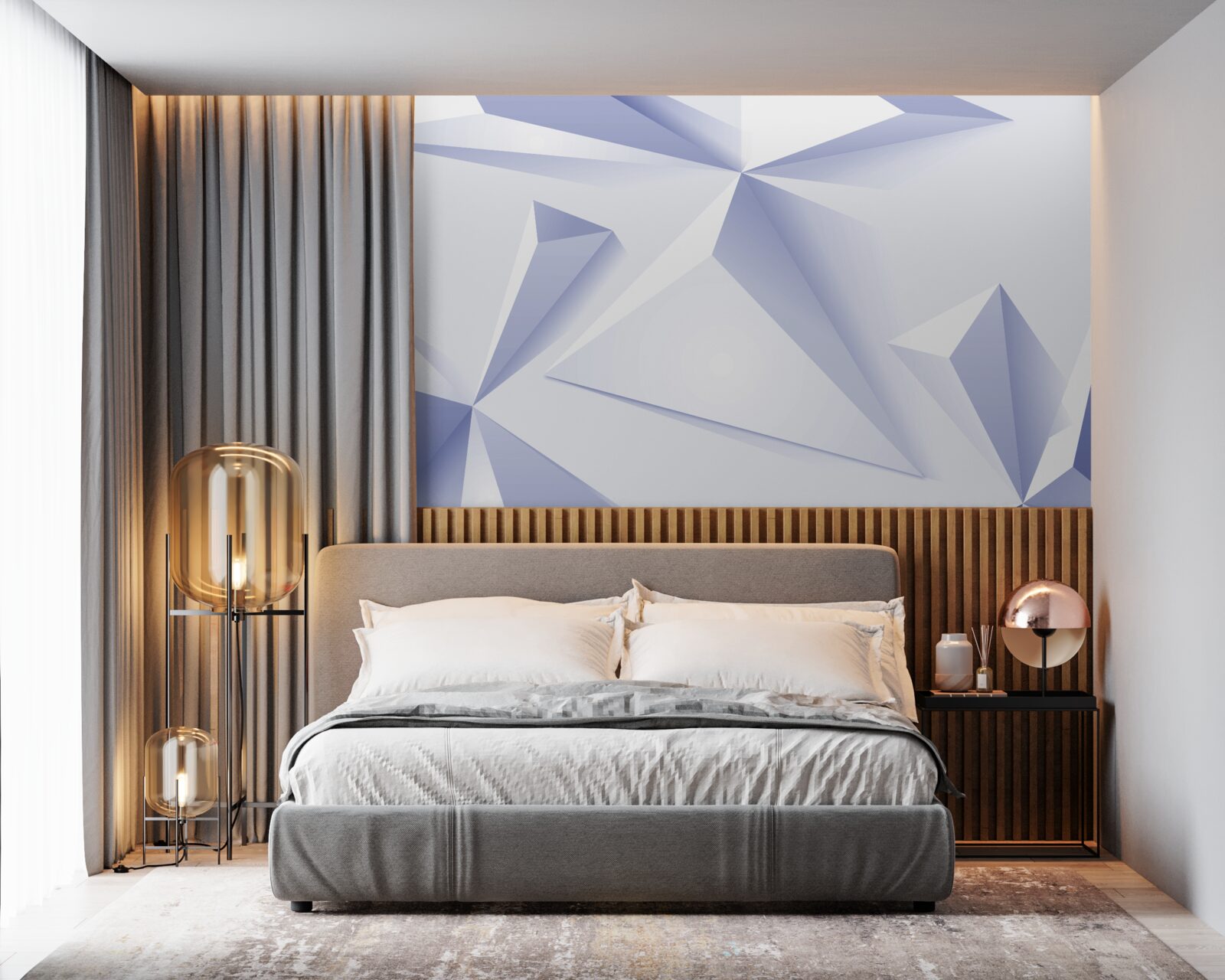 Фотошпалери світлові 3d піраміди