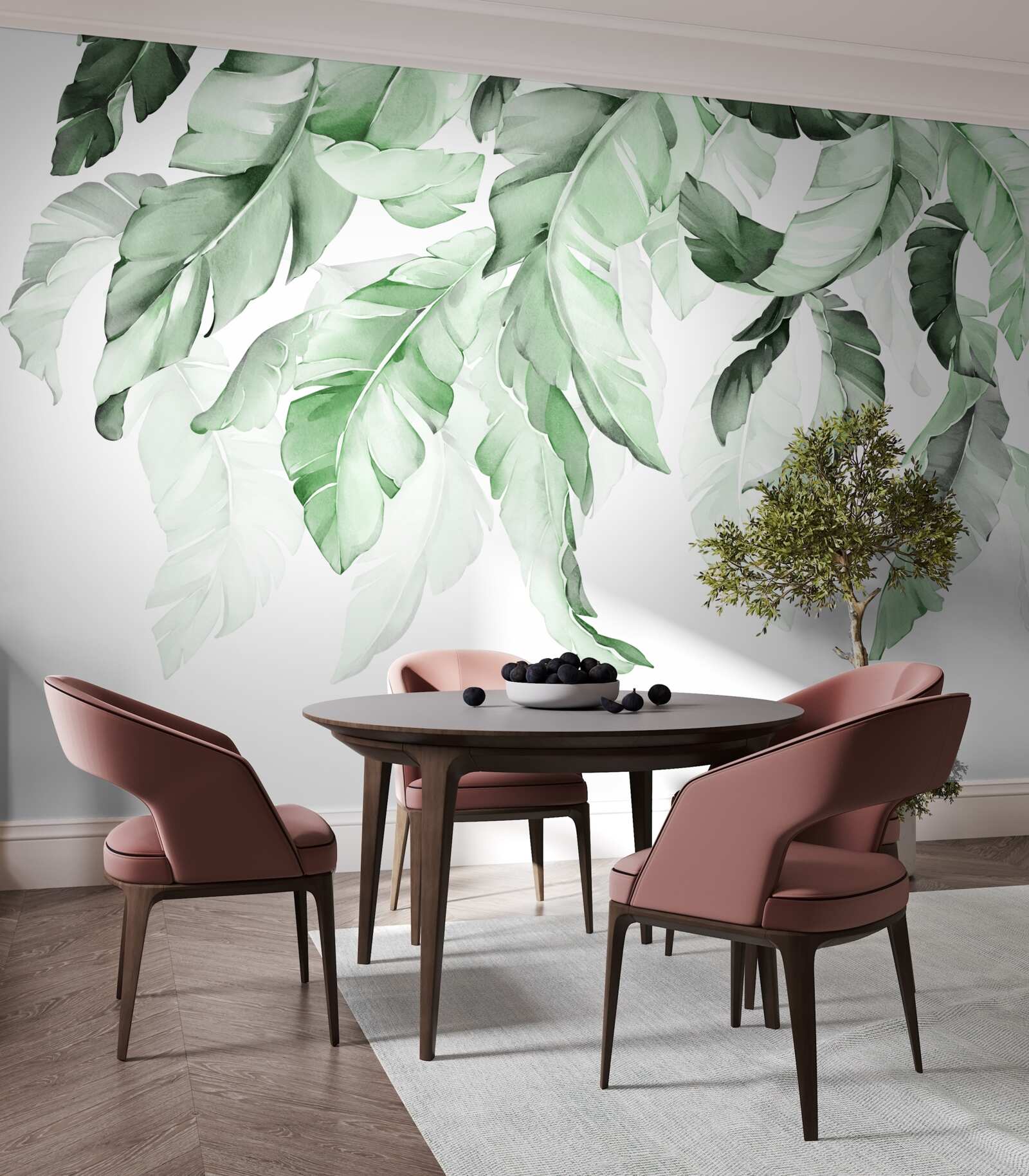 Фотошпалери листя папороті звисає