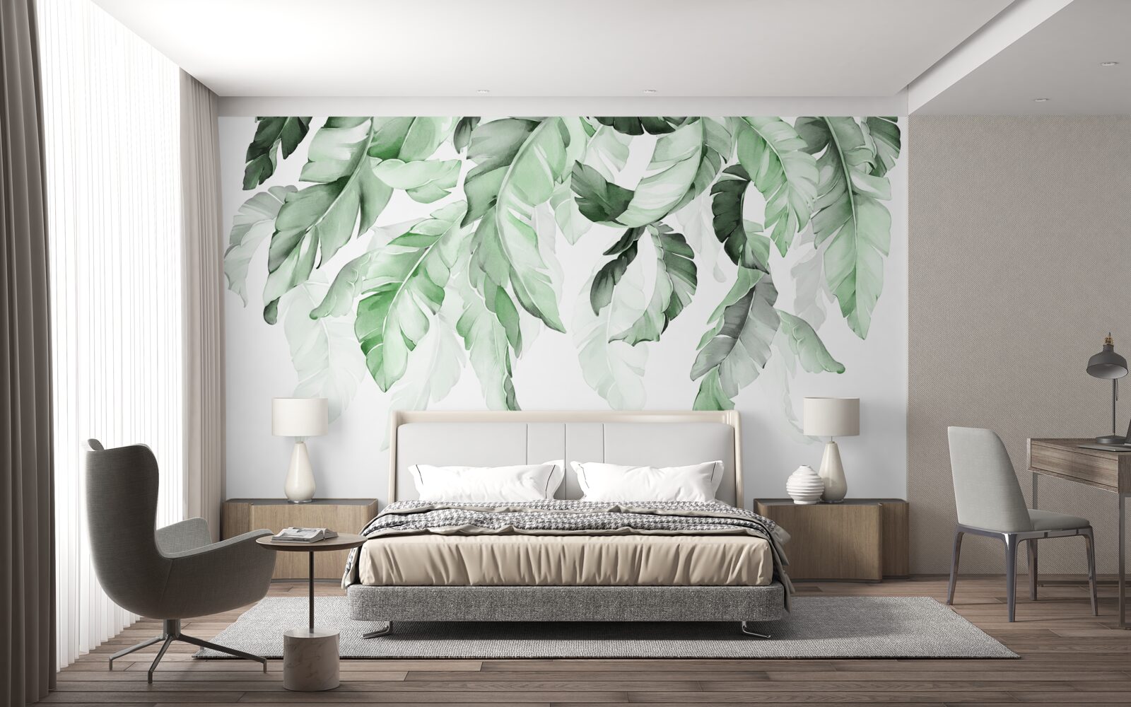 Фотошпалери листя папороті звисає