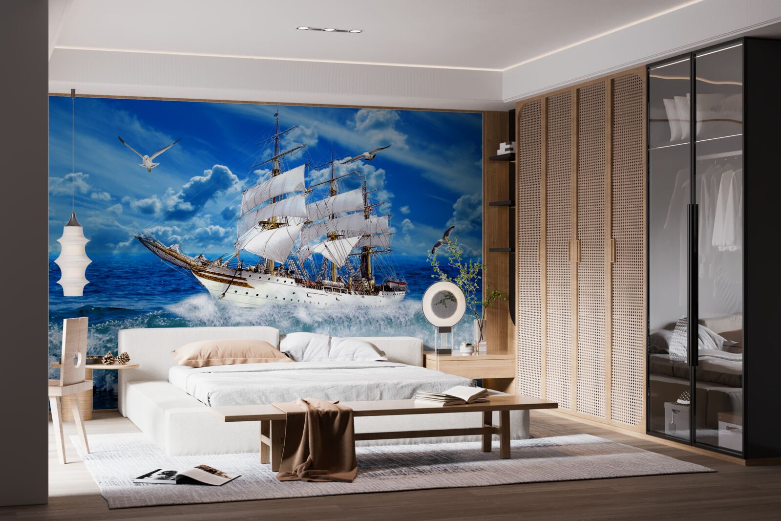 Фотошпалери корабель перемагає шторм