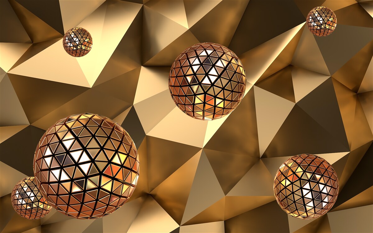 Фотошпалери 3d плаваючі дискотечні кулі