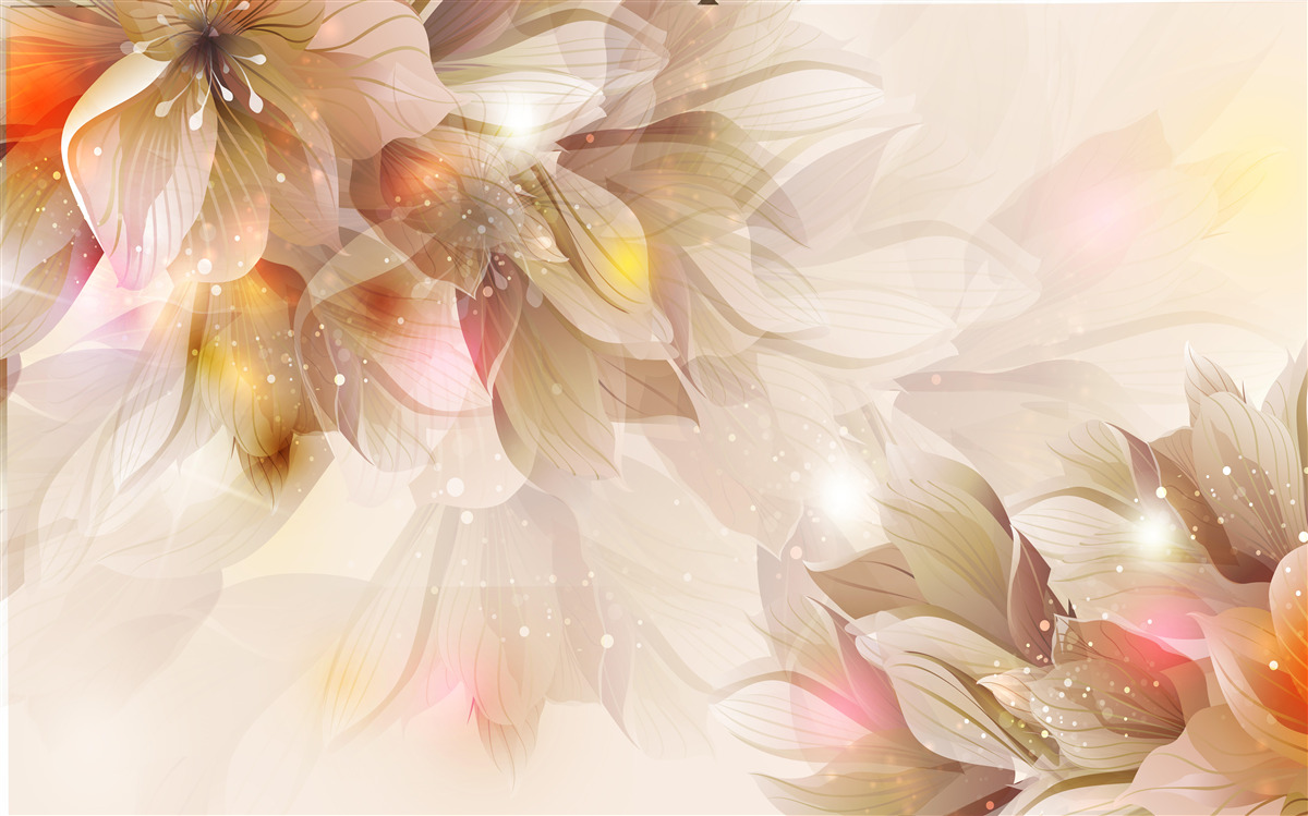 Фотошпалери яскраві квіти з м'яким світлом