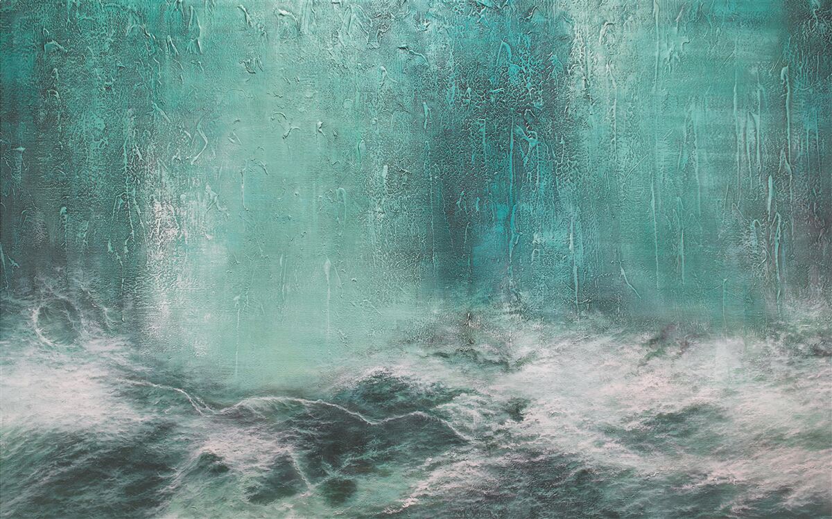 Фотошпалери дощ над океаном