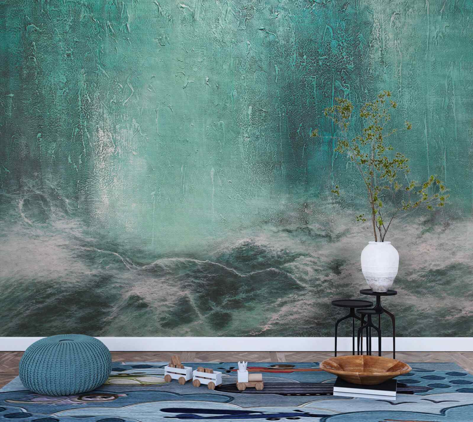 Фотошпалери дощ над океаном