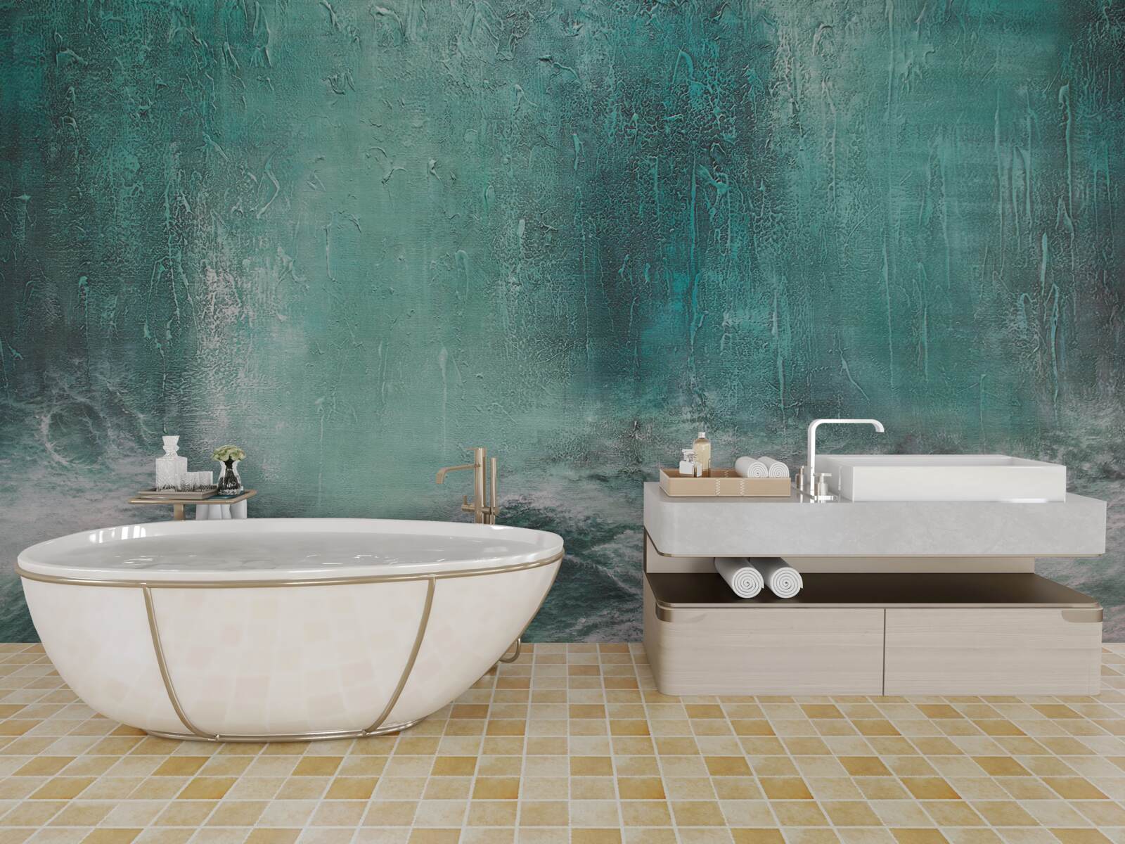 Фотошпалери дощ над океаном