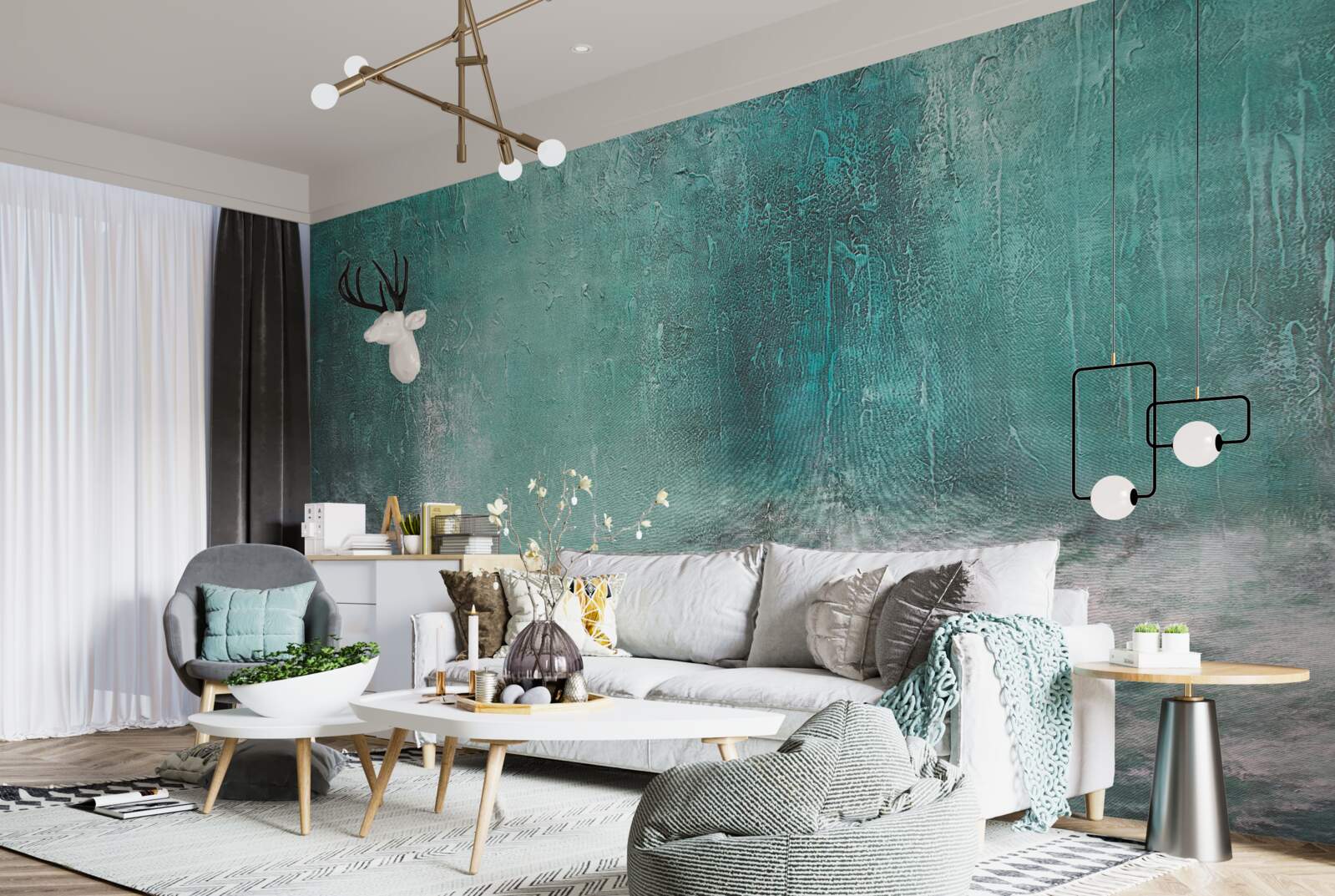 Фотошпалери дощ над океаном