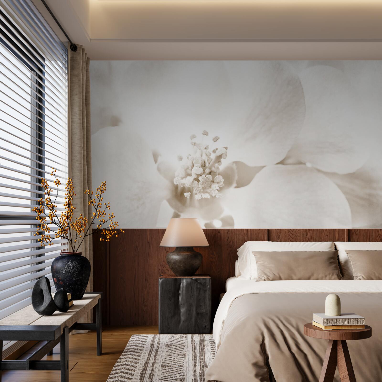 Фотошпалери великий ніжний бутон орхідеї