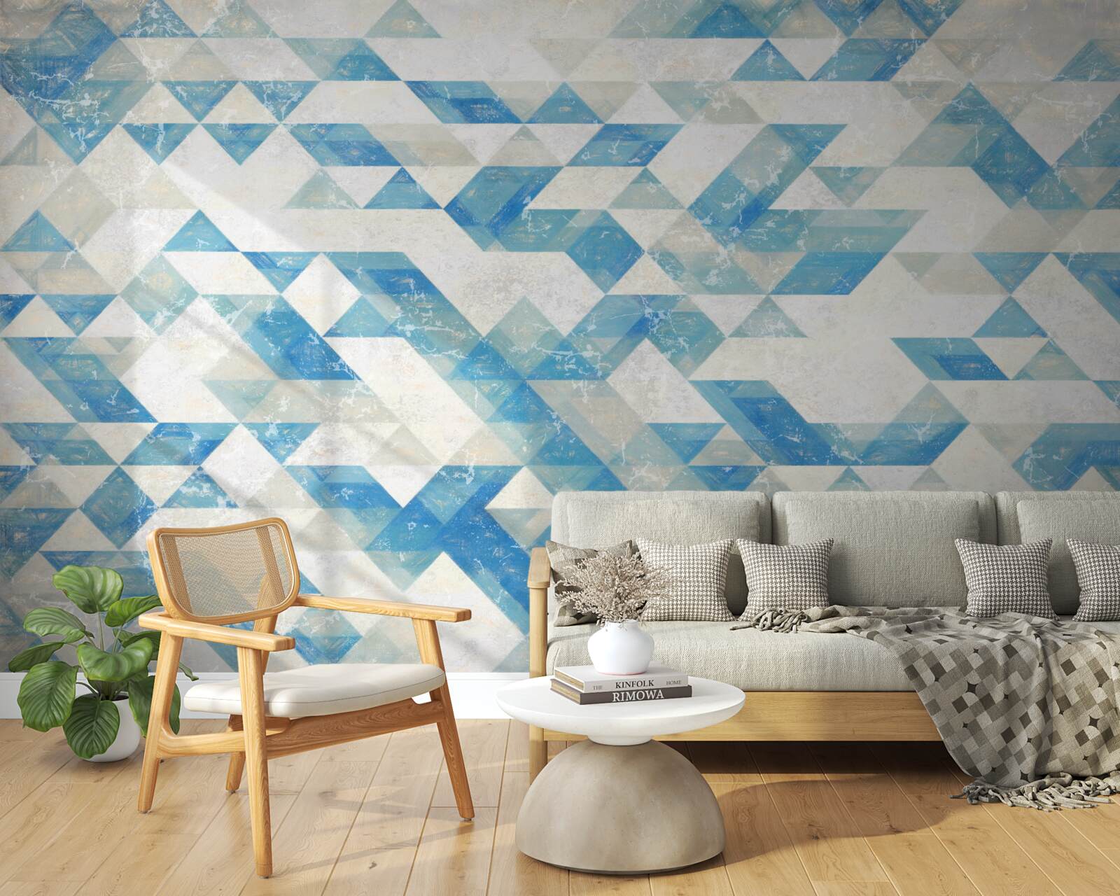 Фотошпалери геометричні фігури в абстракції