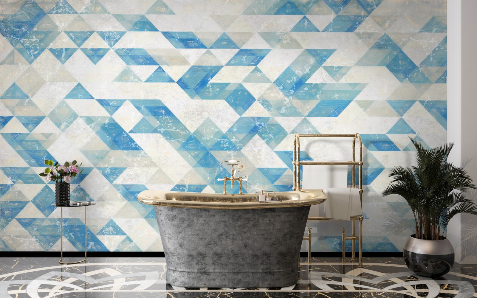 Фотошпалери геометричні фігури в абстракції