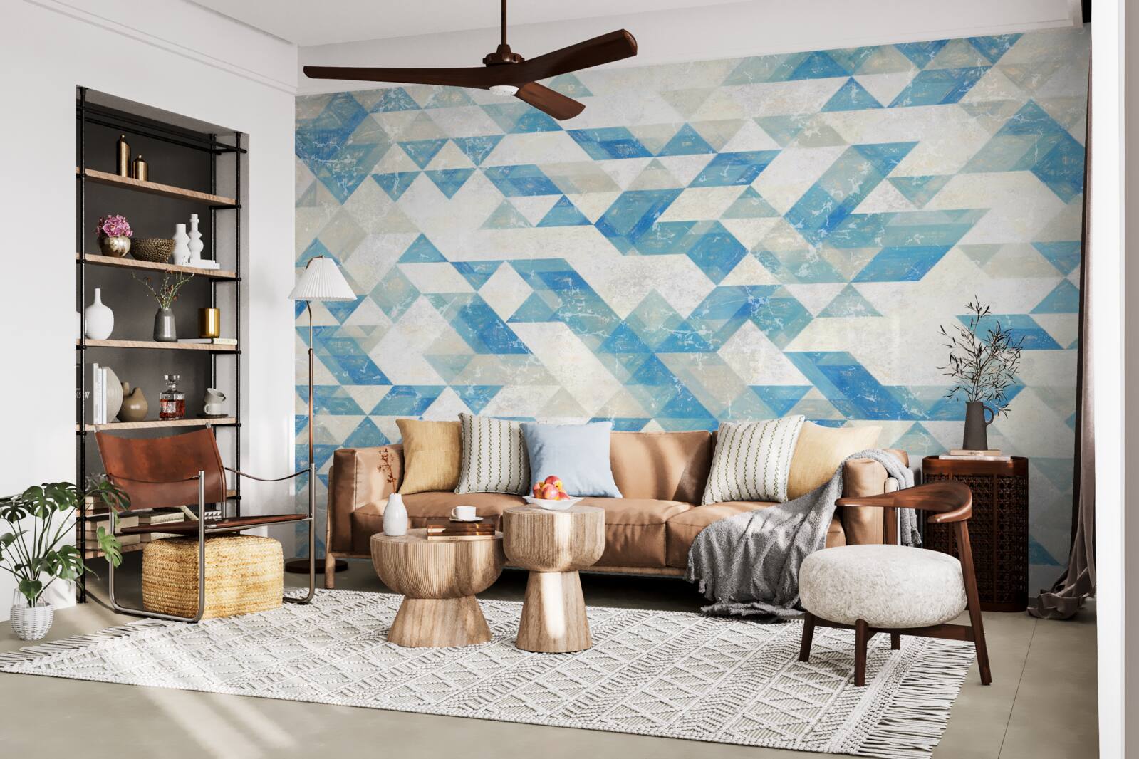 Фотошпалери геометричні фігури в абстракції