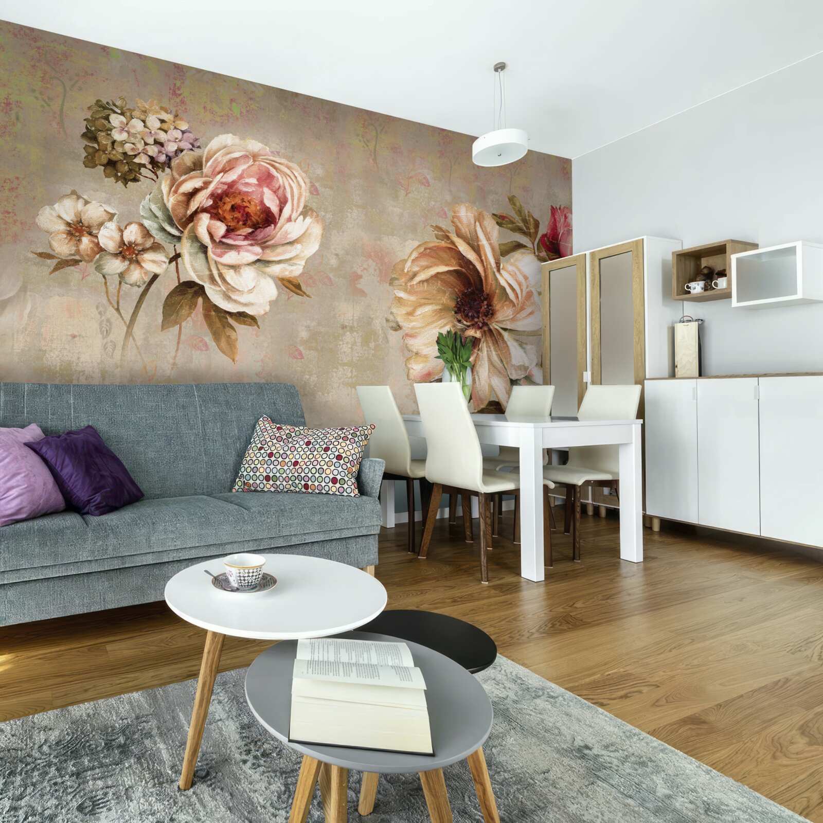 Фотошпалери квіткові композиції в букетах