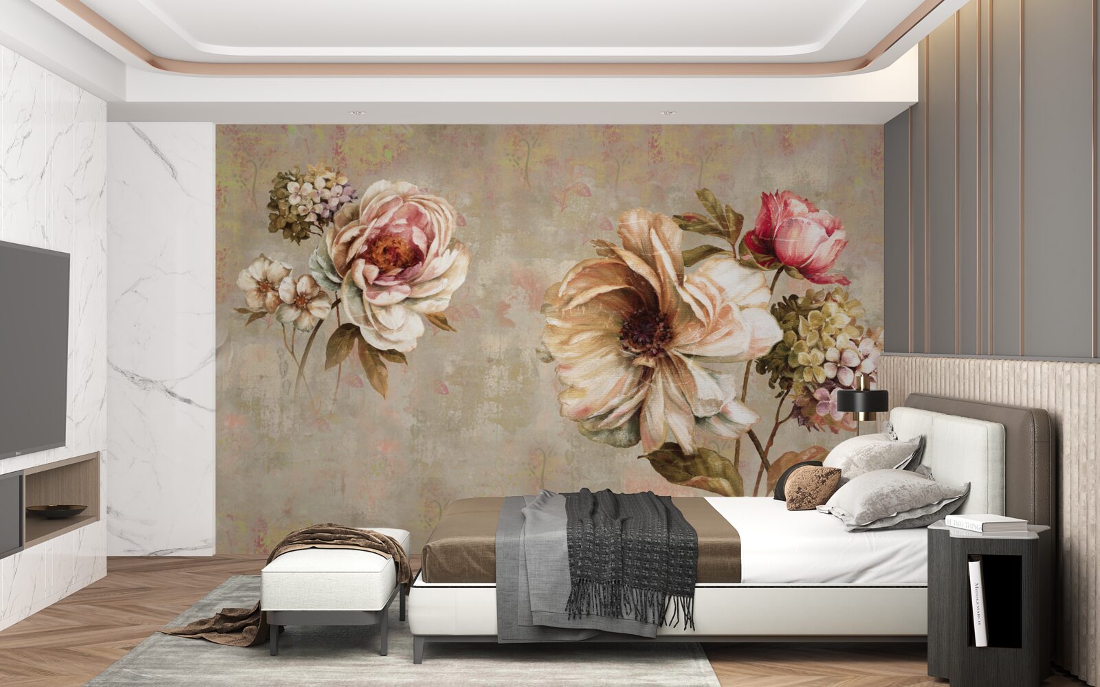 Фотошпалери квіткові композиції в букетах