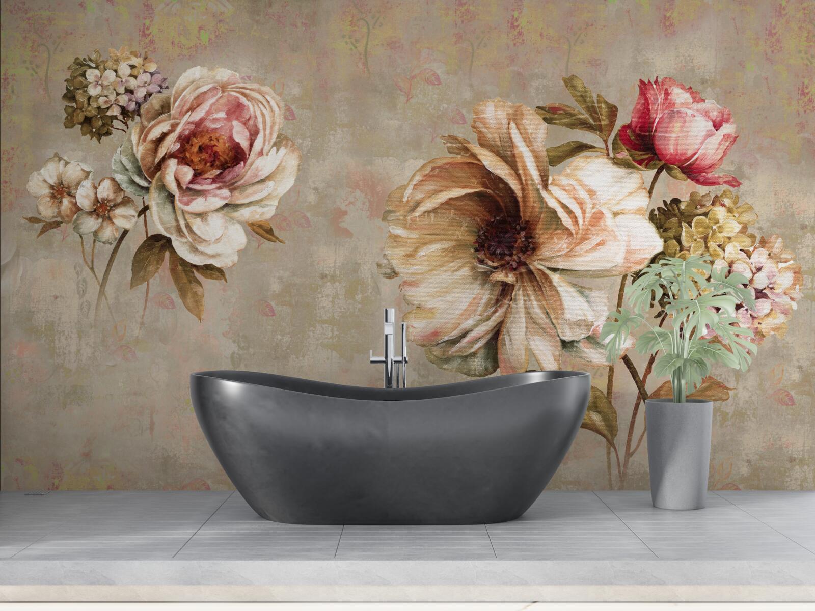 Фотошпалери квіткові композиції в букетах