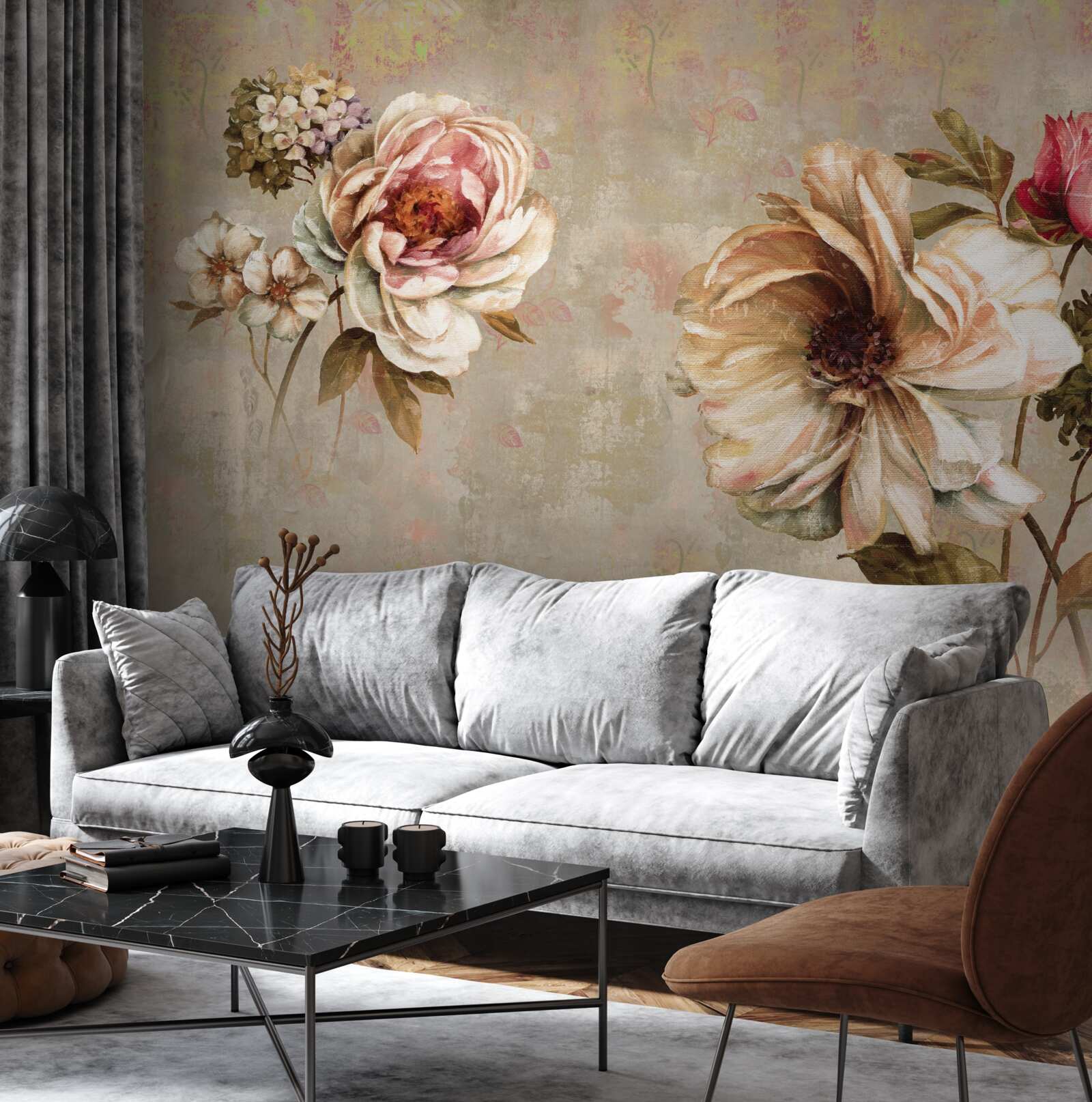 Фотошпалери квіткові композиції в букетах