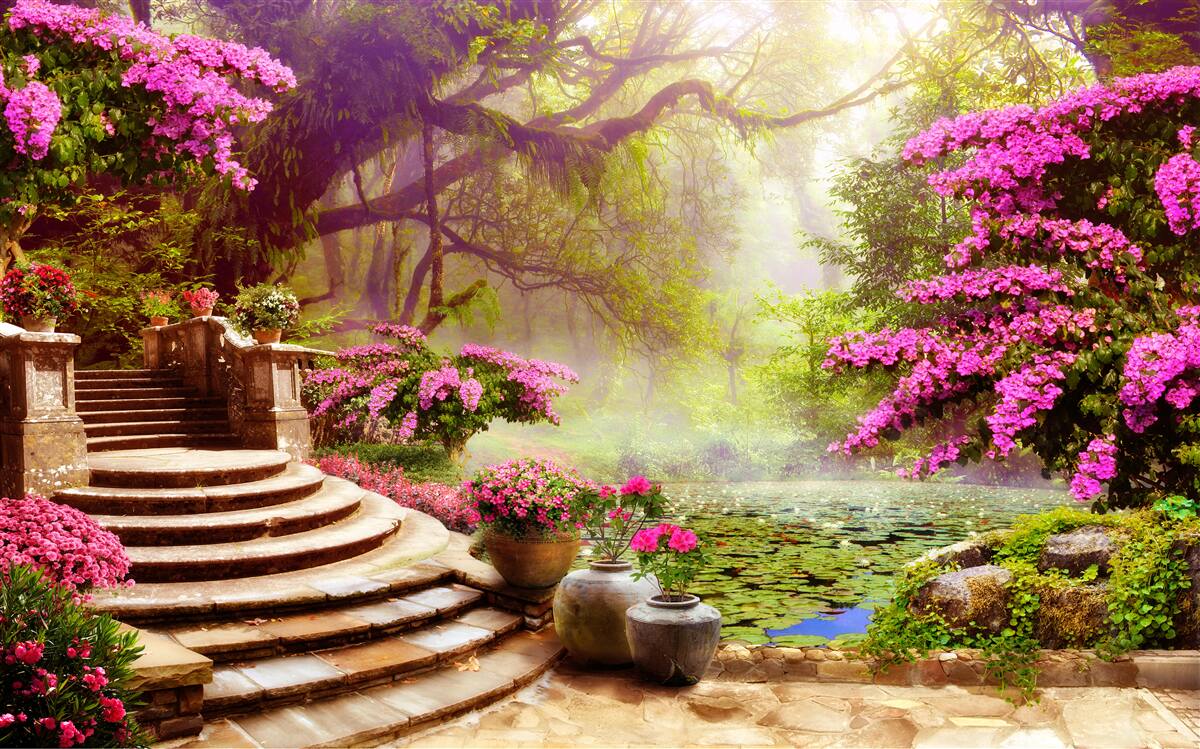 Фотошпалери пейзаж з шумом