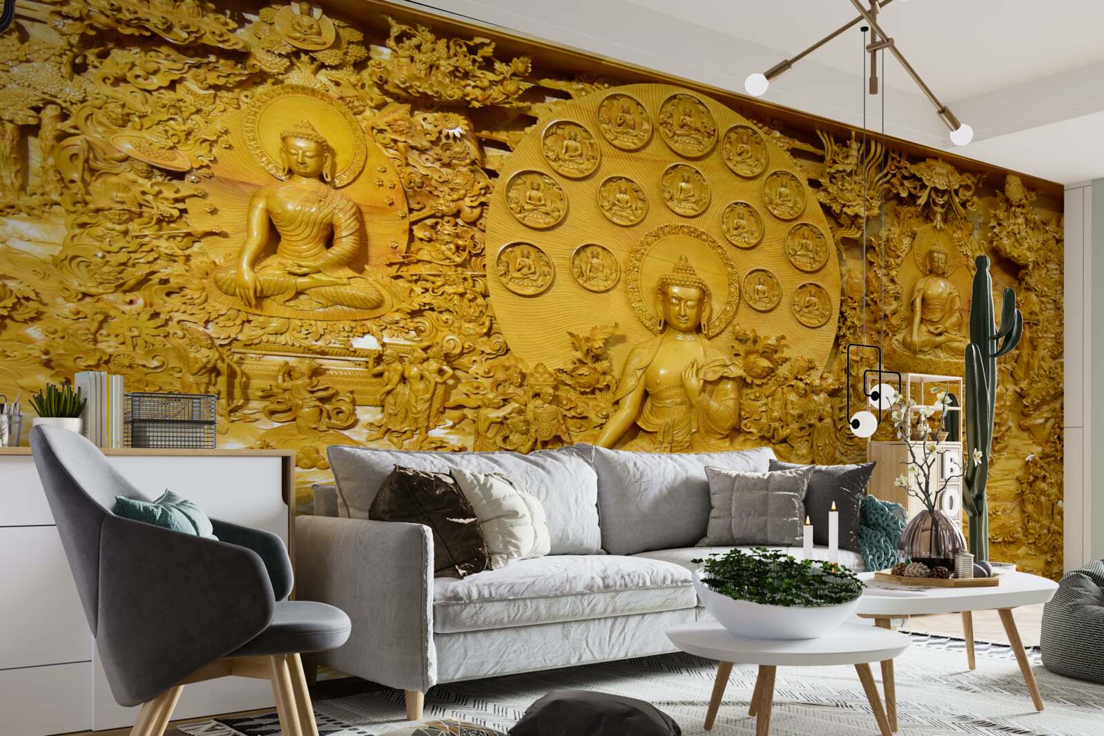 Фотошпалери тибетська дошка з візерунками