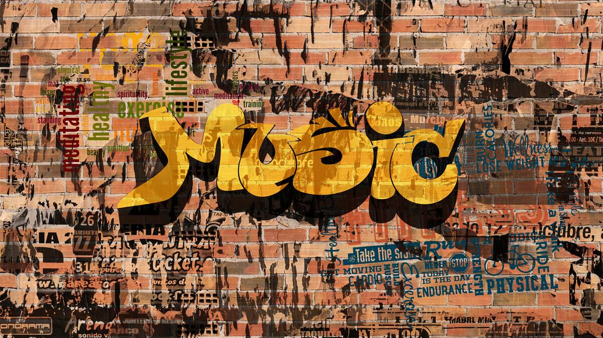 Фотошпалери графіті у звуці