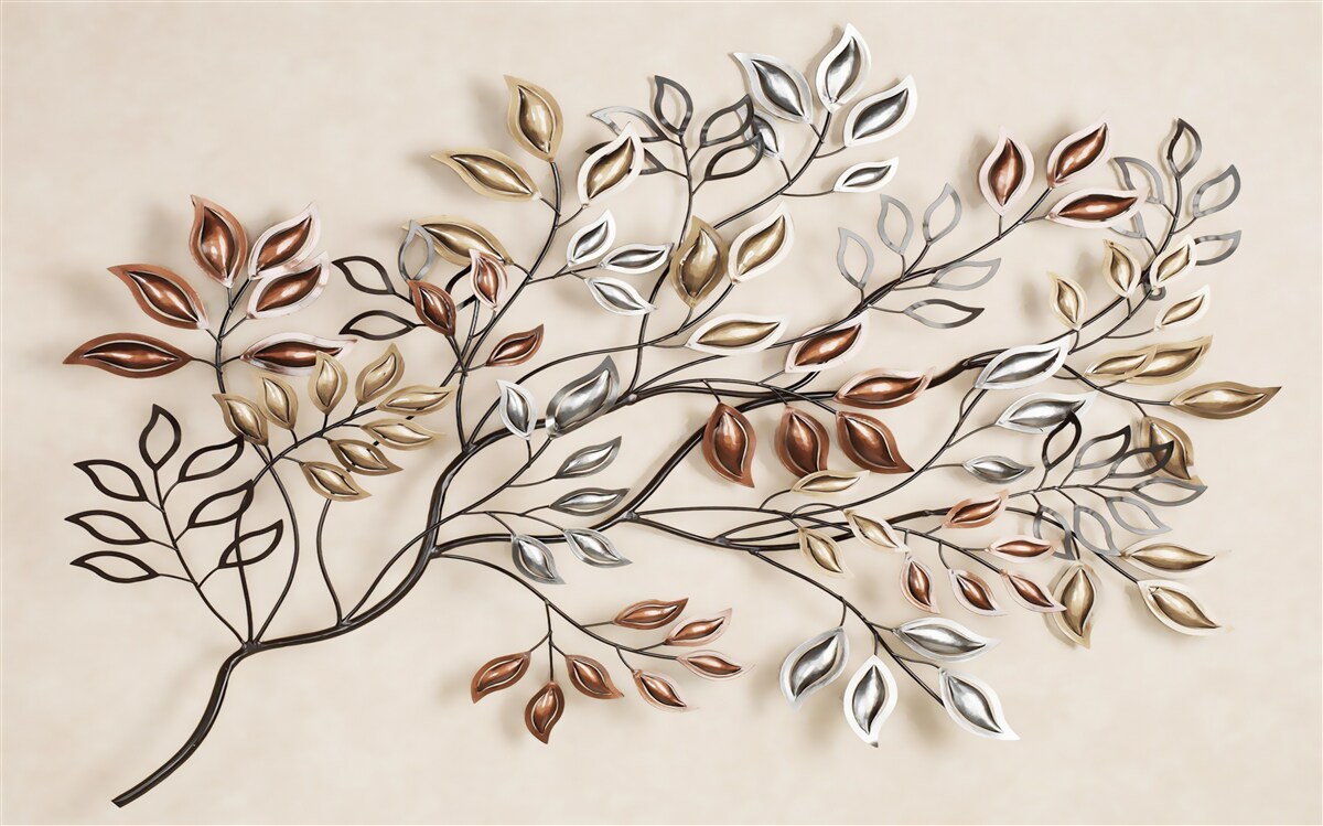 Фотошпалери металеве листя на гілці