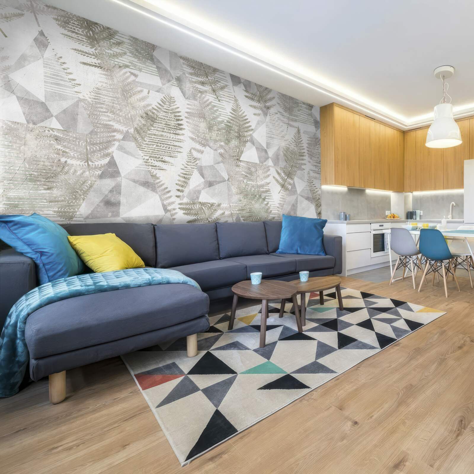 Фотошпалери абстракція з тропічним листям