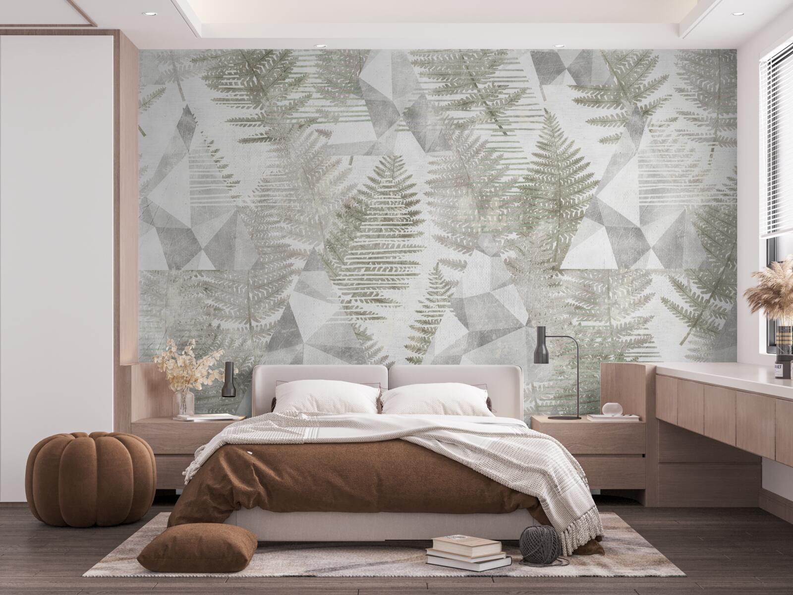 Фотошпалери абстракція з тропічним листям