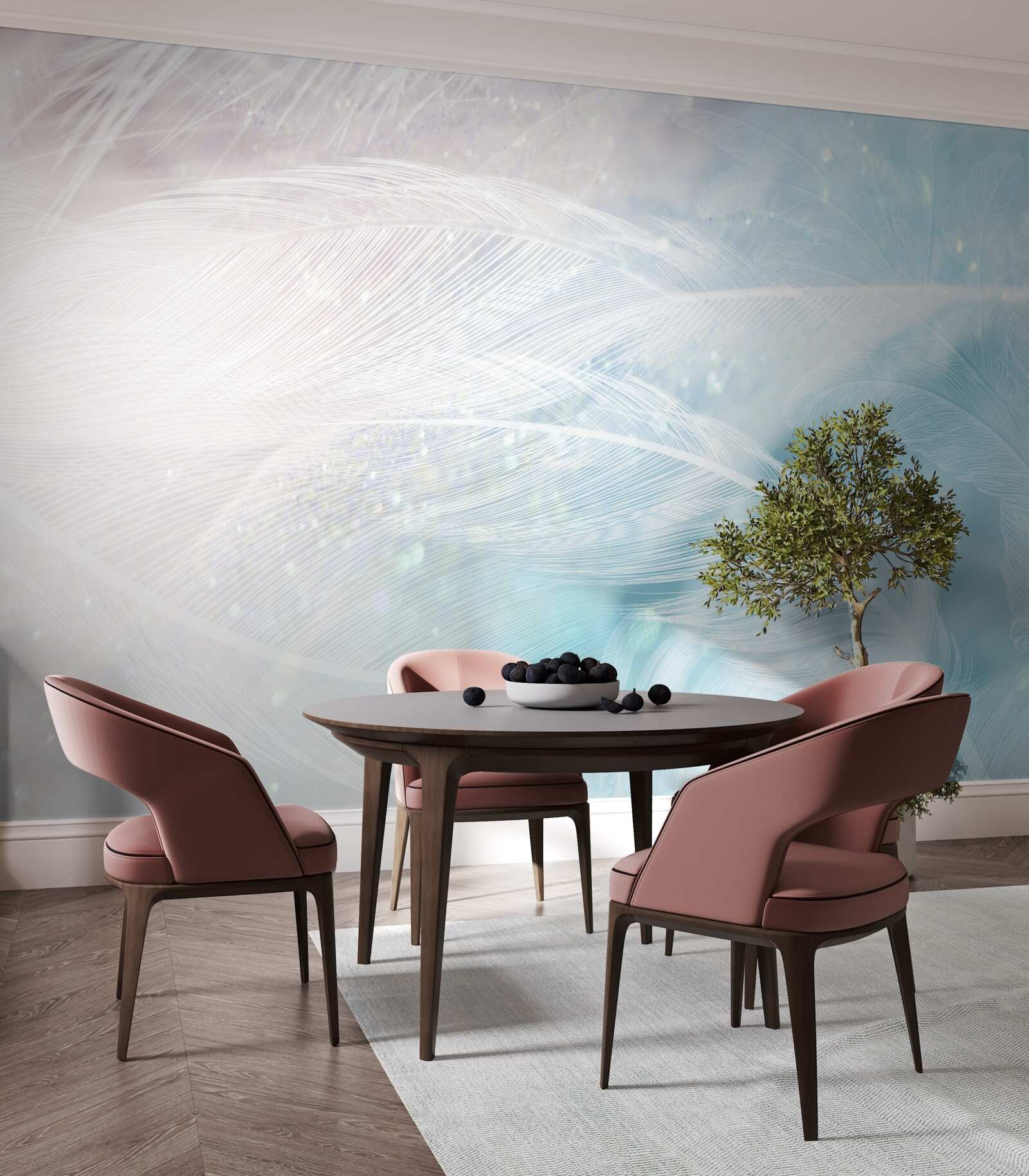 Фотошпалери пір'я в абстракції