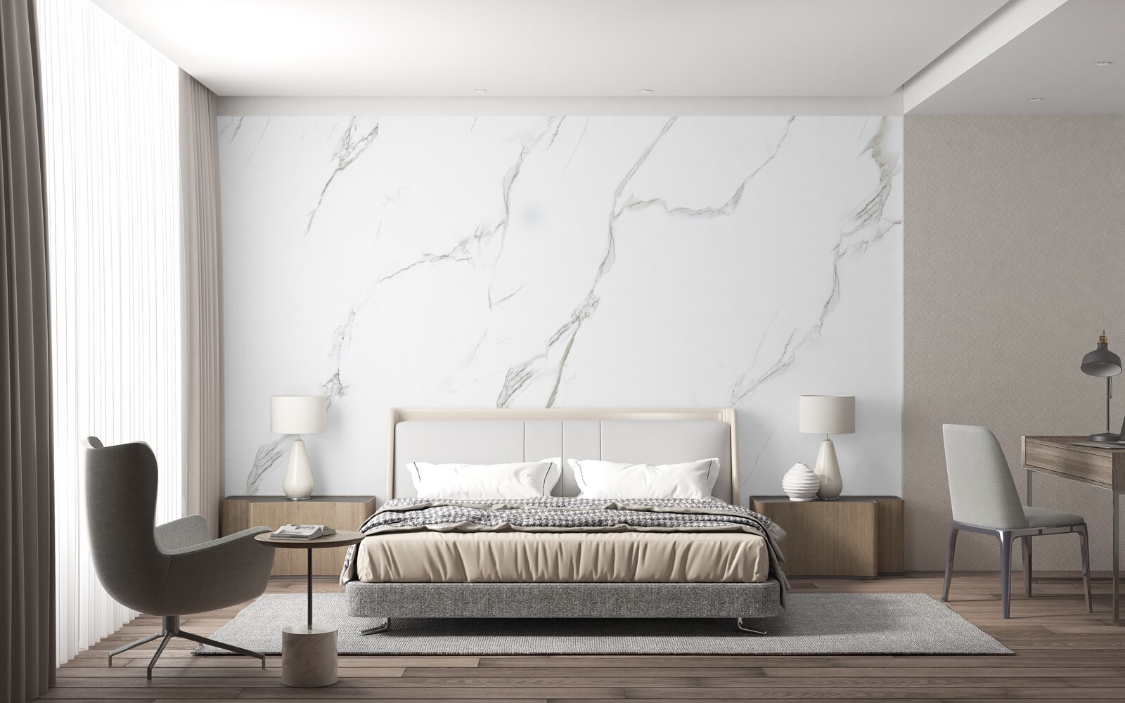 Фотошпалери білосніжний мармур