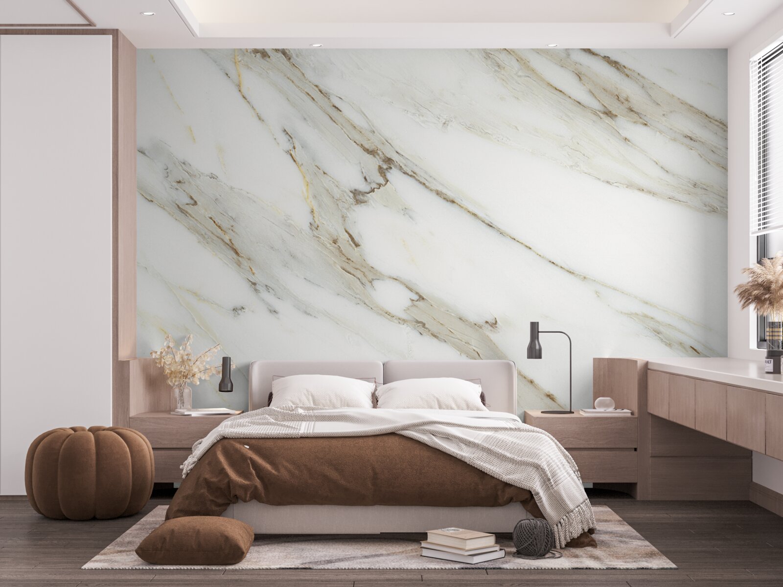 Фотошпалери золото і срібло з мармуром