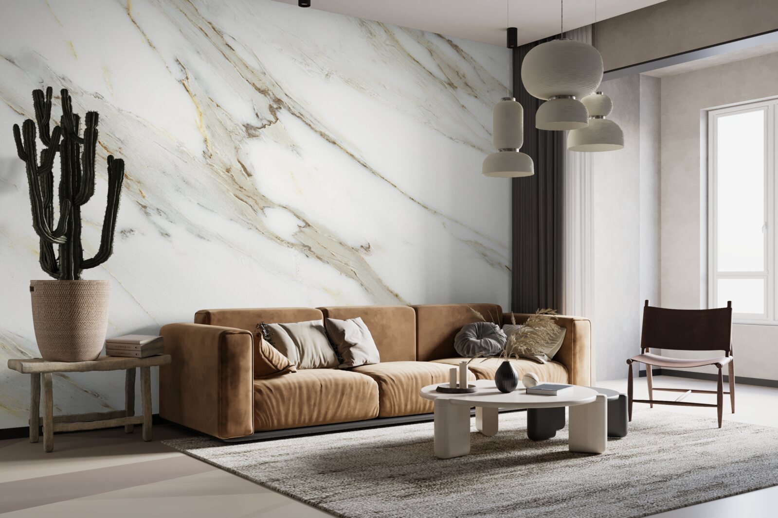 Фотошпалери золото і срібло з мармуром