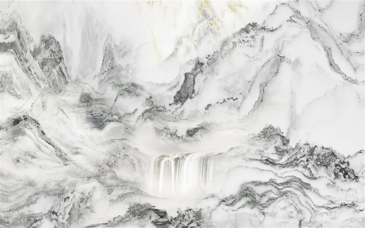 Фотошпалери мармурова текстура з видом на гори