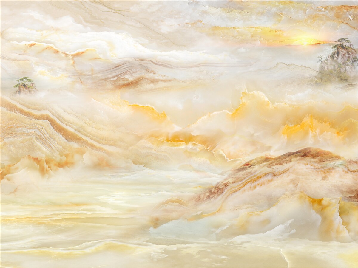 Фотошпалери ранок у горах, оповитий туманом