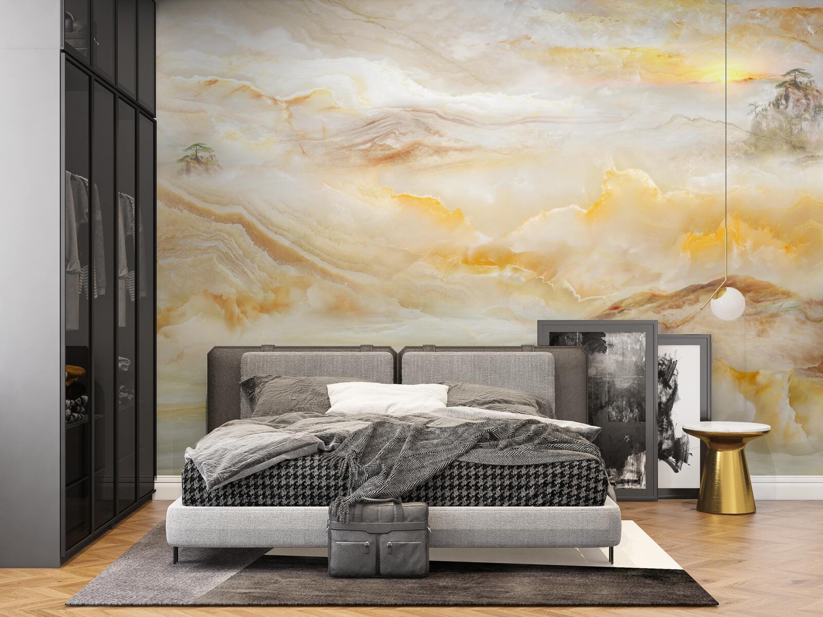 Фотошпалери ранок у горах, оповитий туманом