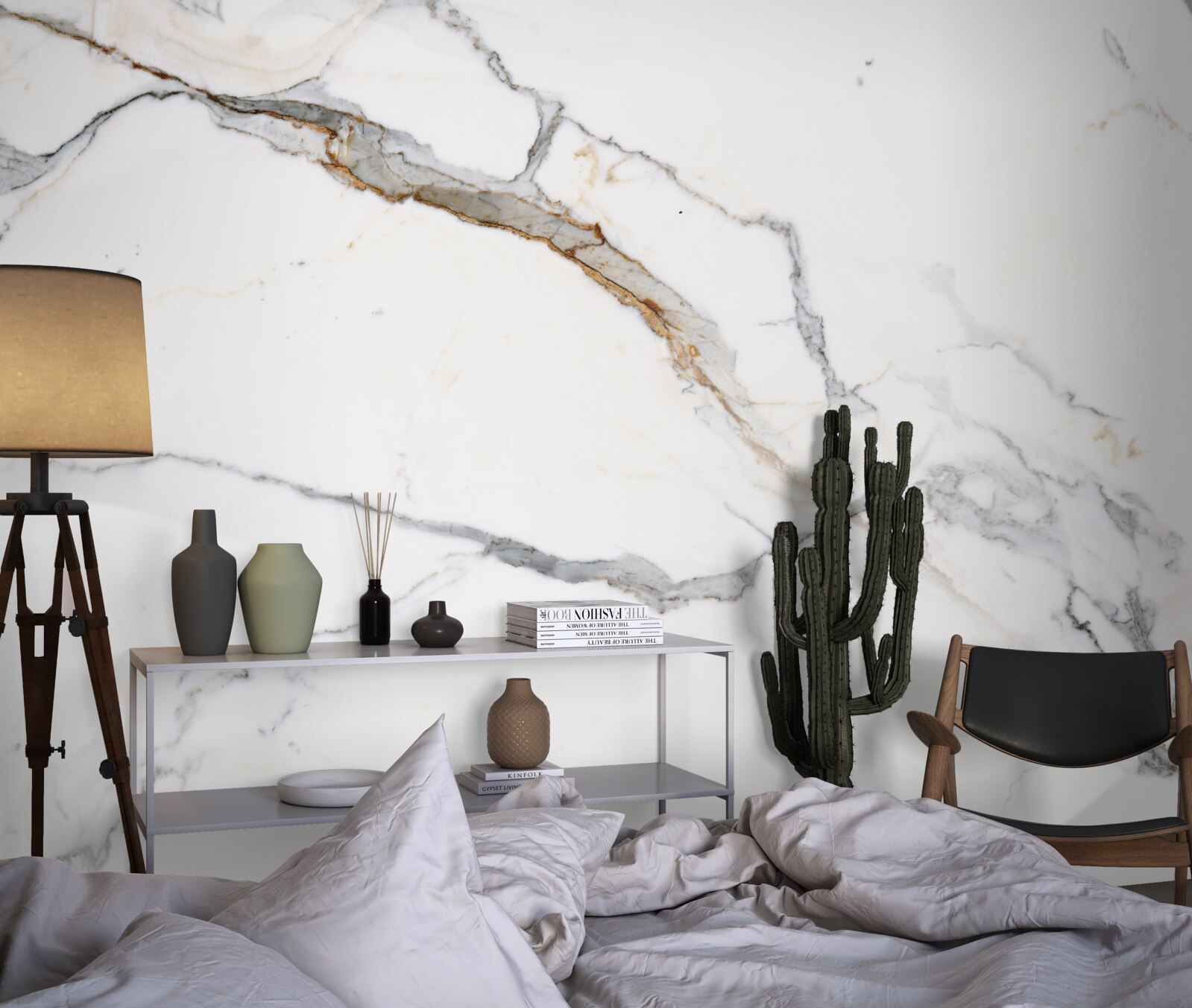 Фотошпалери мармур з нечітким хвильовим малюнком