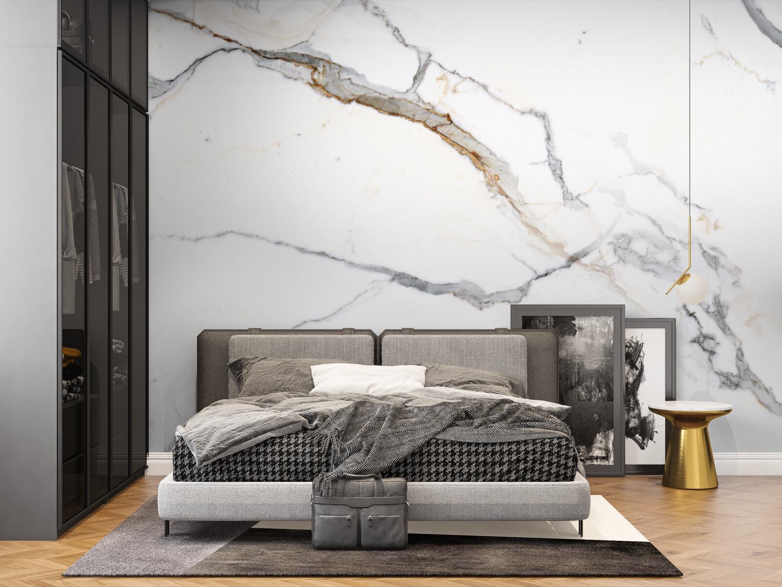 Фотошпалери мармур з нечітким хвильовим малюнком