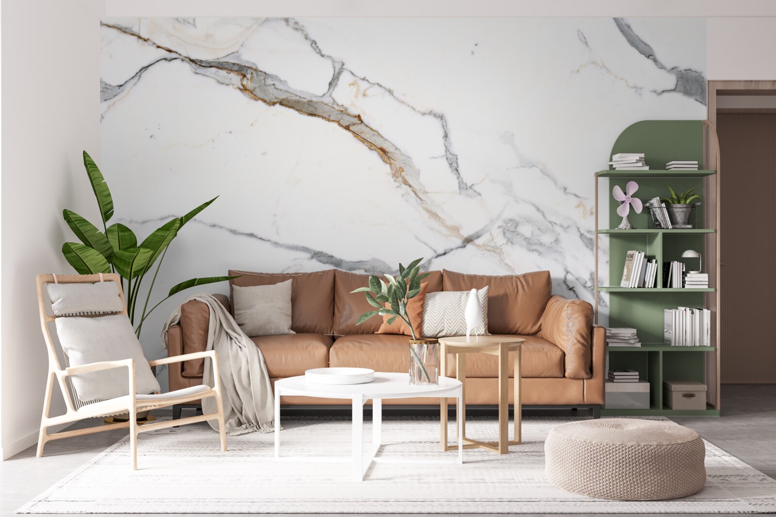 Фотошпалери мармур з нечітким хвильовим малюнком