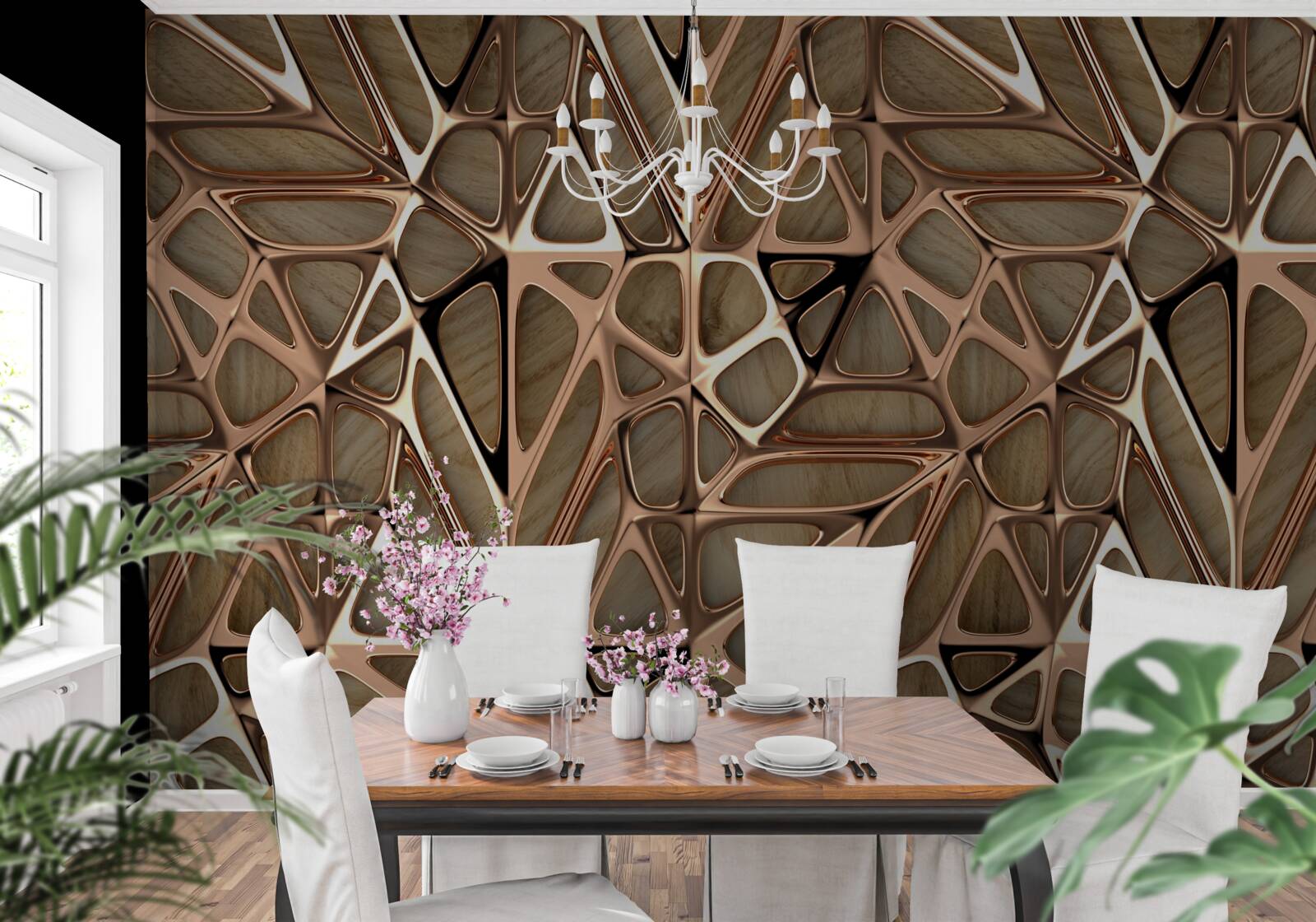 Фотошпалери текстури дерева та металу