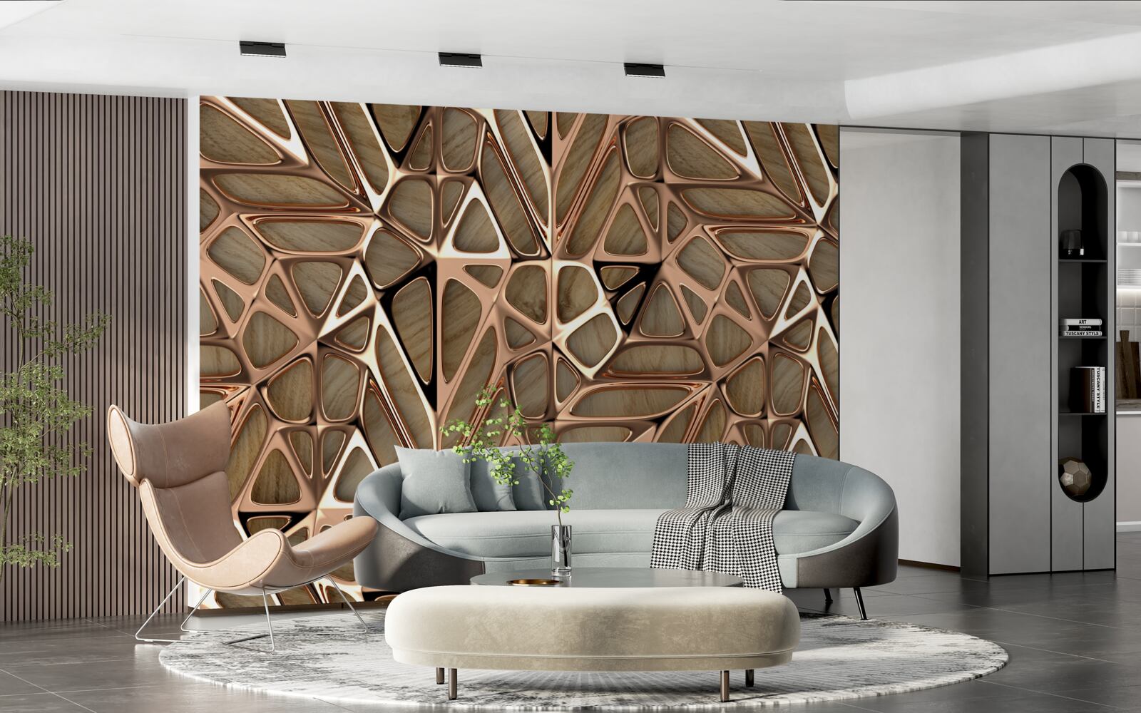 Фотошпалери текстури дерева та металу