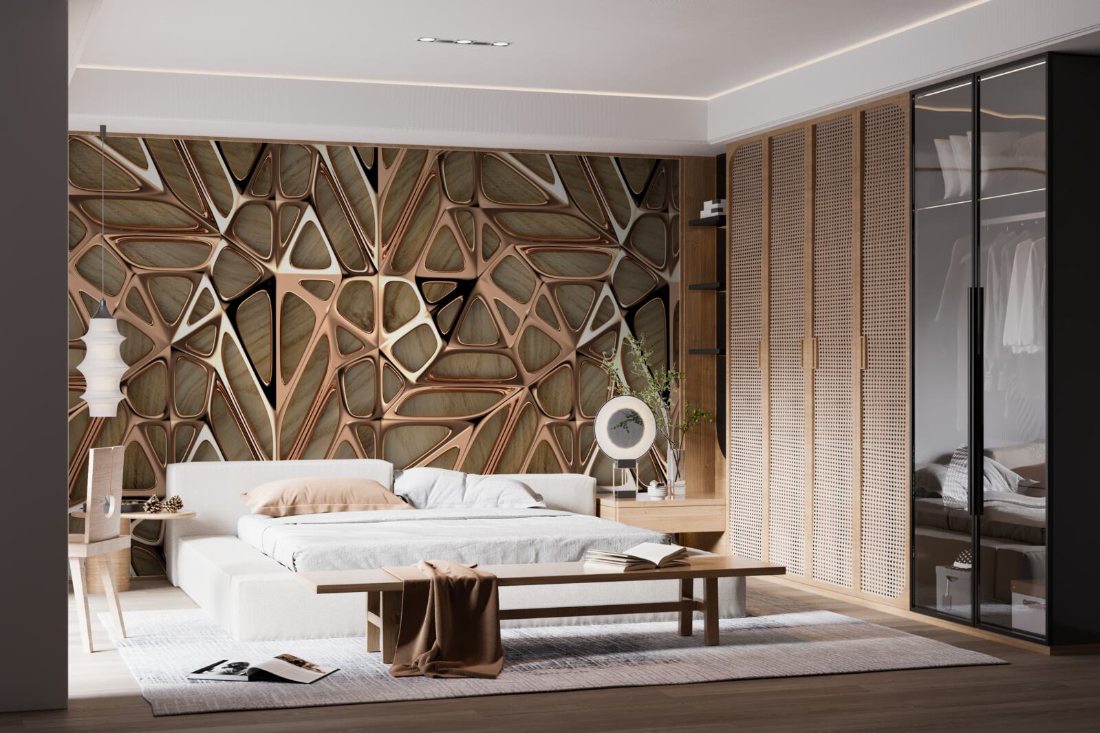 Фотошпалери текстури дерева та металу